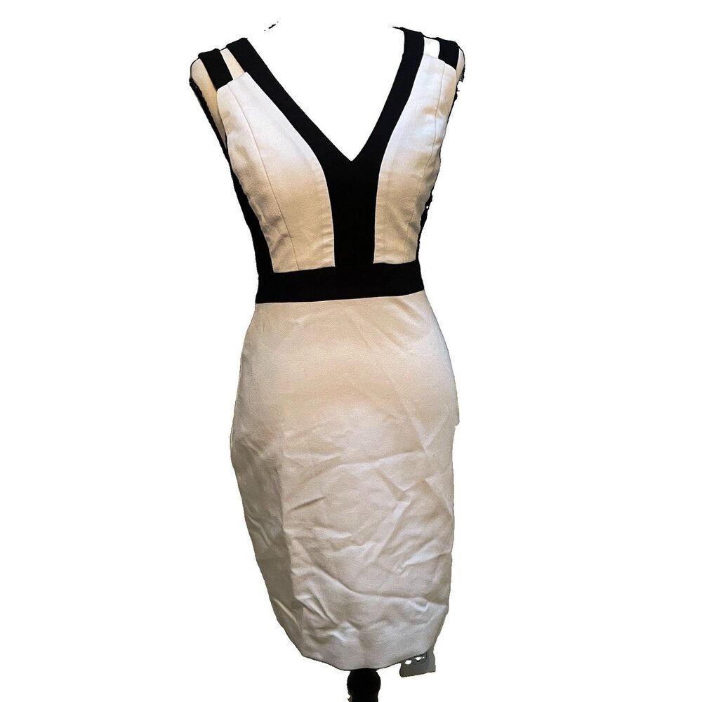 VTG Rubber Ducky Y2K Black White Colorblock Mini Dress Strappy Open Back S Date